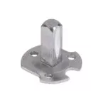 Embase fixe diamètre 35mm avec carré profilé 8x8 8x25mm / pce