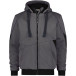 Dassy Pulse Sweatshirt Jacket with Hood Grey Black Size M per Piece