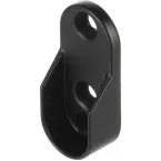 Support de barre penderie ovale 30x15mm noir mat / pce