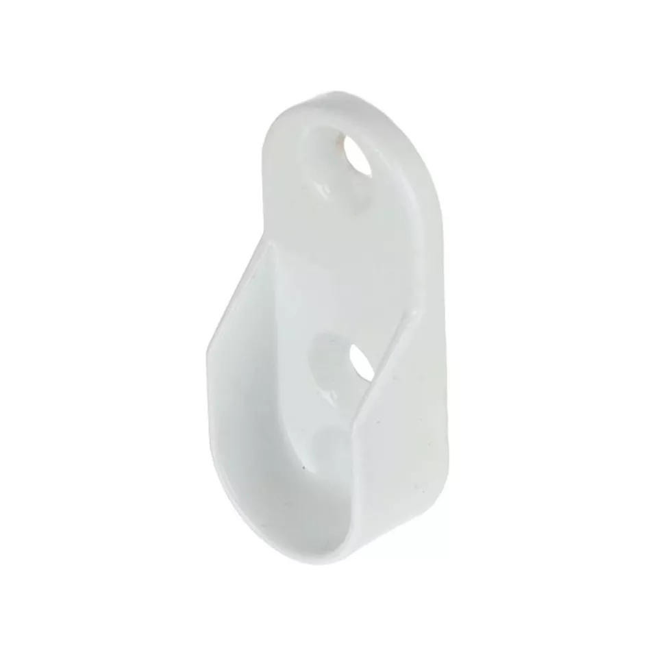 30x15mm ovale kledingstang wit / pce