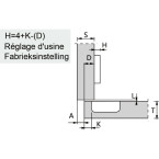 Charnière Stylish 110°...