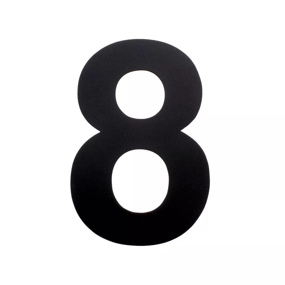 Flat House Number 8 Black Textured...