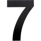 Flat Number 7 Matte Structured Black 155mm / pc