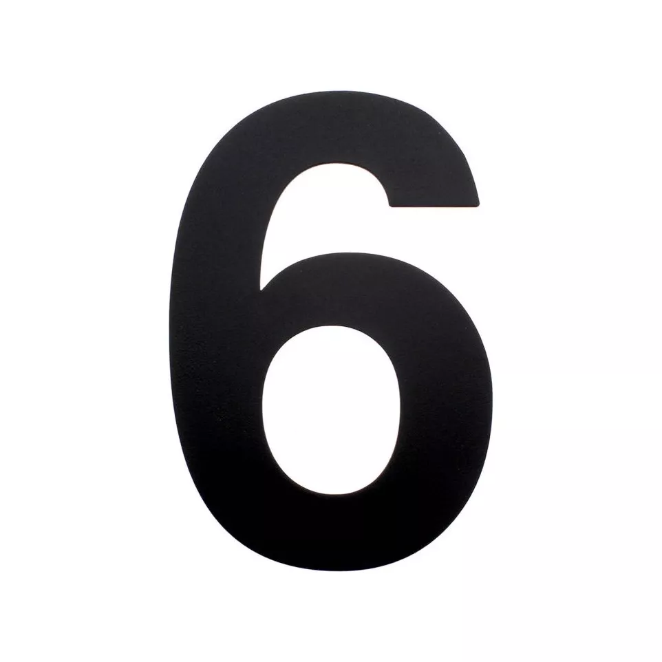 Chiffre plat 155mm noir structuré mat...