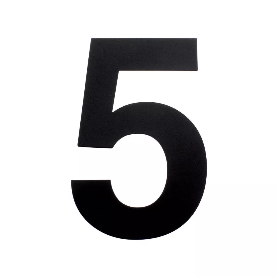 Chiffre plat 155mm noir structuré mat...