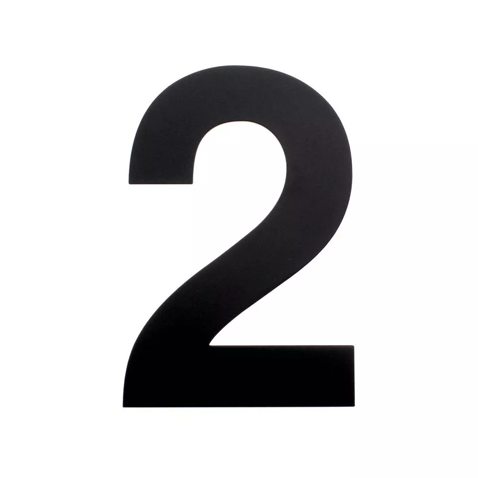 Vlak nummer 155mm zwart mat...