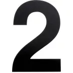 Flat Number 2 Black Matte Structured 155mm / pc