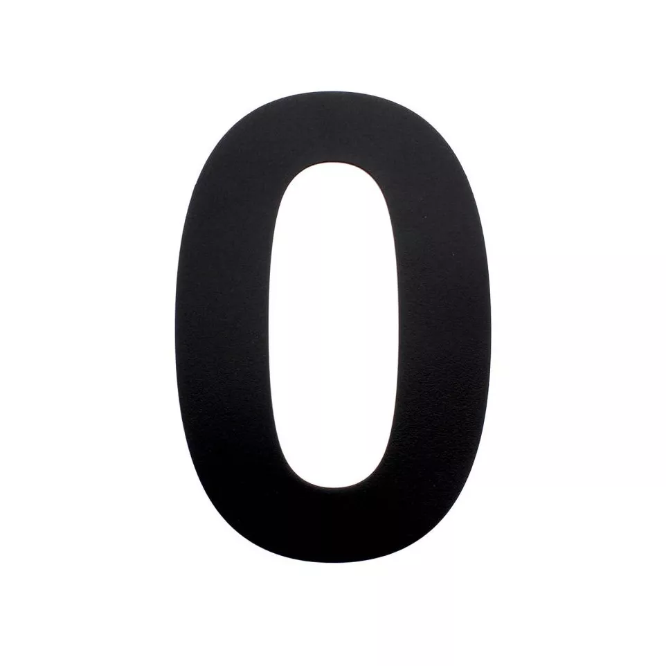 Chiffre plat 155mm noir structuré mat...