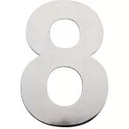 Brushed Stainless Steel Flat Number 8 155mm per piece