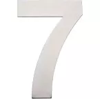 Flat Number 7 Brushed Stainless Steel 155mm / piece