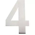 Brushed Stainless Steel Flat Number 4 155mm per piece