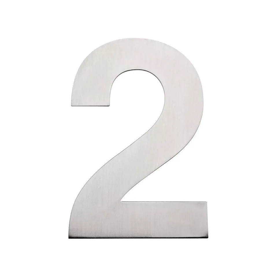 Chiffre plat 155mm inox brossé...