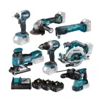 Combiset 7 machines Makita DLX7030T3J 18V 5Ah / pce