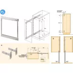 Équerre de façade 90° Mini cargo Hettich / pce