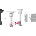 Hettich VISTA Adjustable Furniture Leg 95 to 115mm per piece