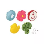 Knop fantasie 36 mm roze / pce