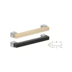 SYMBIO Handle 128mm Matte Chrome Beech per piece