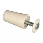 Round Conical Screw-On Shutter Stop 40mm White per piece
