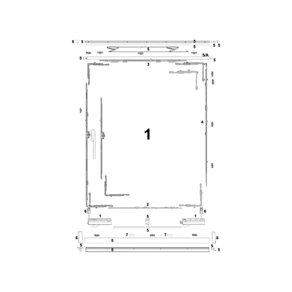 Verrouilleur vertical Roto Patio HKS...