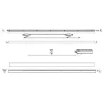 Profil coulissant HKS 160 S / NT Naturel EV1 1451-1650mm R.603920 / pce