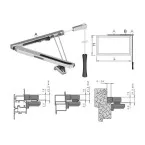 Coiffe de ferme-imposte à ficelle Newton F6 cordon de 3m vantail de maximum 80 kg noir / pce