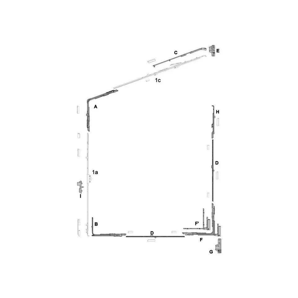 Trapezoidal Stay 1211-1460mm...