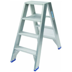 Dubbele scharnierende ladder 2 x 4 treden / pce