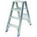 Dubbele scharnierende ladder 2 x 4 treden / pce