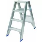 Dubbele scharnierende ladder 2 x 4 treden / pce
