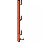 Poteau garde-corps peint pour Ø42mm / PCE