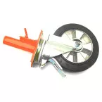 Roue d'échafaudage Ø200 + frein + support échafaudage Ø42mm réglable / PCE