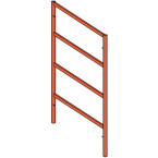 Geschilderd gesloten frame...