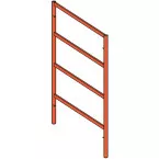 Geschilderd gesloten frame V18 2x1m / PCE