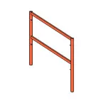 Closed Painted Frame V18-7 0 - 0.7mx1m Painted 2 Rungs per Piece