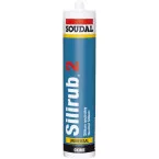 Soudal Silirub 2 Transparent Grey Silicone Sealant 300ml