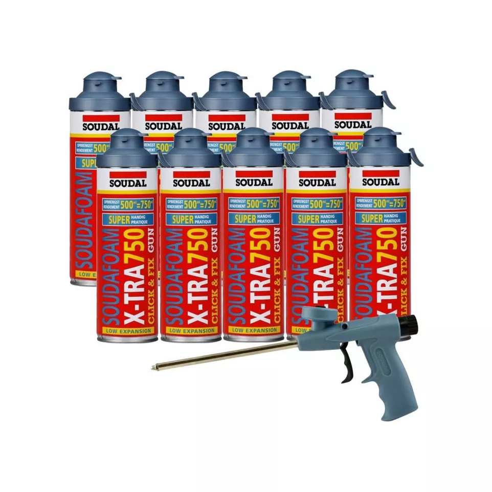 Set van 9 spuitbussen Click & Fix PU...