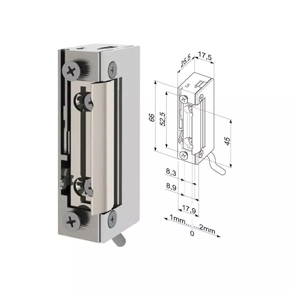 Gâche électrique étroite étanche à...