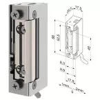 Gâche électrique étroite étanche à boîtier symétrique Effeff 148WE 10-24 Vac/dc sans tétière / pce