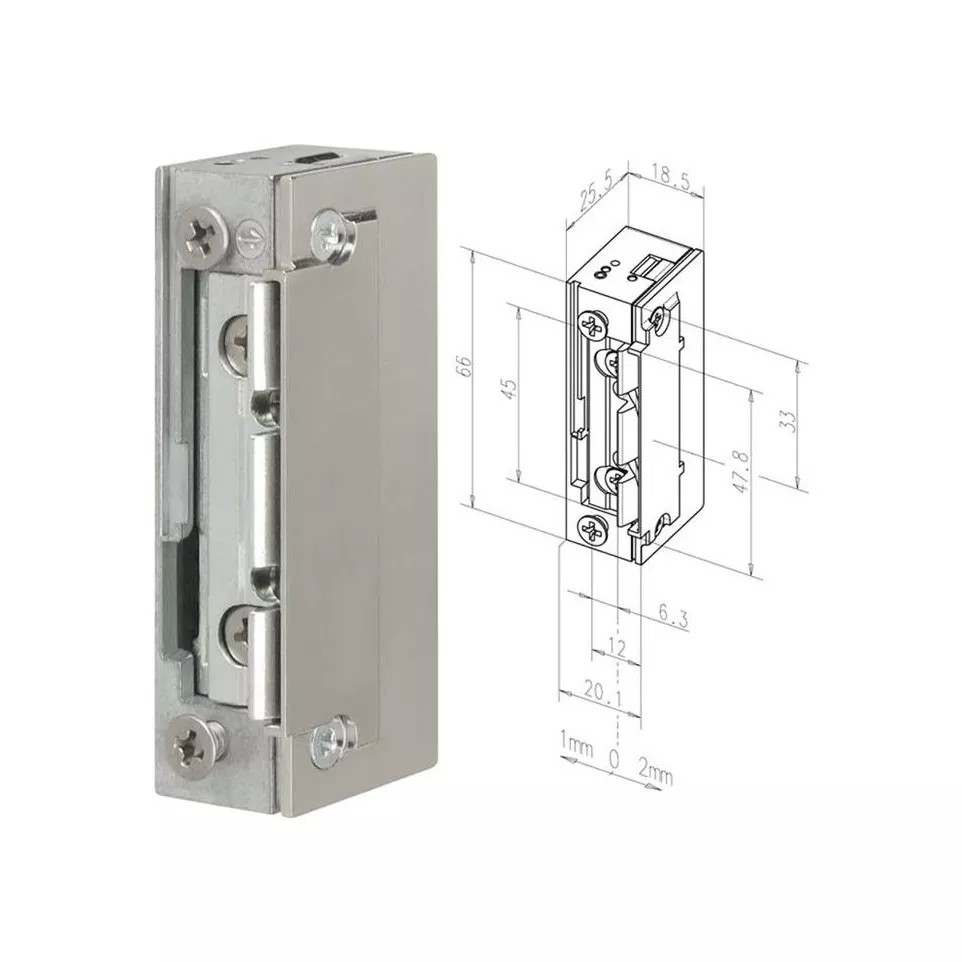 Smalle elektrische sluitplaat met...