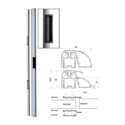 Profiel met geïntegreerde magneet DIAX PBO300RP (1 magneet) / pce