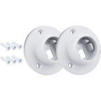 Set of 2 Light Grey PVC...
