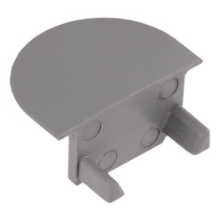 Embout d'extrémité pour profil In-Line mini XL fermé PVC gris / pce