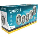 Spot GU10 5W 400lm blanc chaud inox IP20 / 5pce