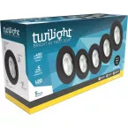 GU10 spot 5W 400lm warm wit zwart IP20 / 5pce