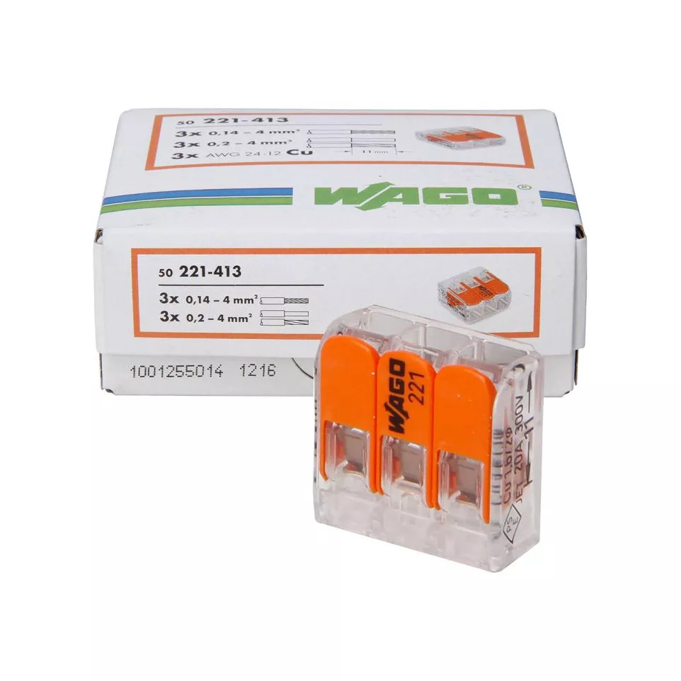 Borne rapide avec levier Wago 2 x...