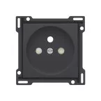 Niko black socket outlet finishing set per piece