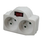 Domino blanc 2 prises 16A +...