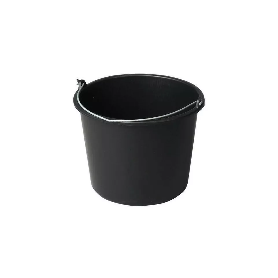 Zwarte plastic emmer 12L / pce