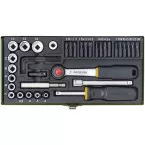 Proxxon 23070 1/4\" Ratchet and Magnetic Holder Socket Set 39 Pieces per Piece