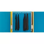 Barre de penderie mobile simple Lift gauche réglable 450-550mm pour poids max. 12kg / pce